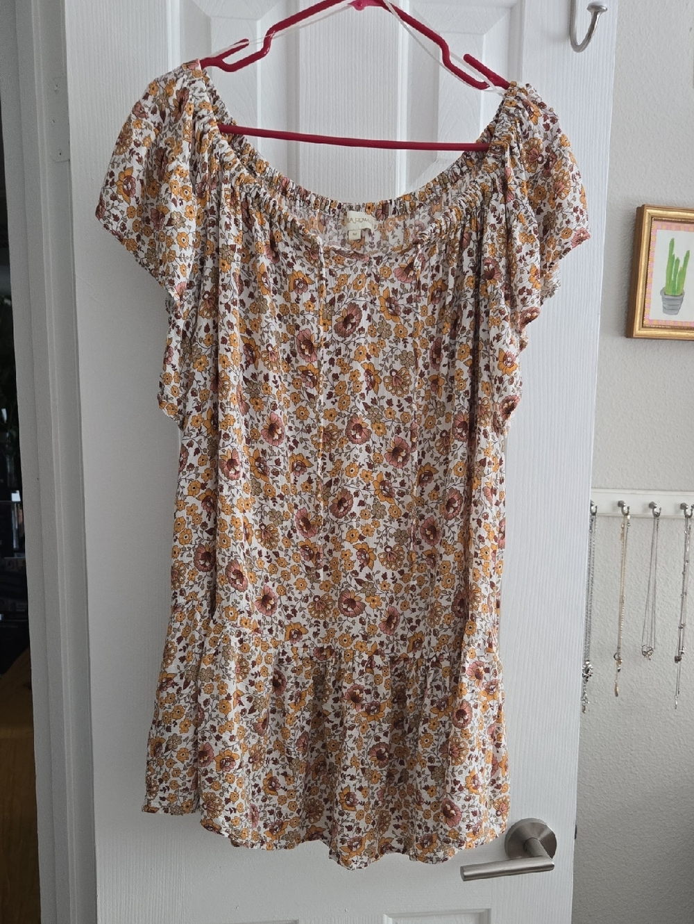 Cynthia Rowley Floral Boho Fairy Mini Dress/Tunic Top - Medium